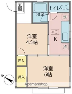 萩ハイツ【202号室号室】の間取り