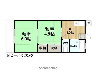岡村ハイツ【2階】の間取り