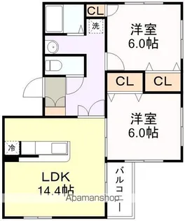 コージーコート上杉【3階】の間取り