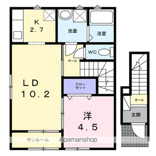 フォルトーナⅤ【2階】の間取り