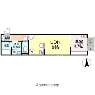 ジオ黒松【105号室】の間取り