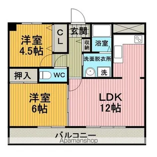 ルグラン服部【5階】の間取り