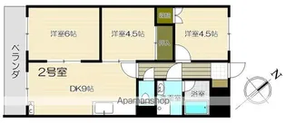 バンブーハイツ【202号室】の間取り