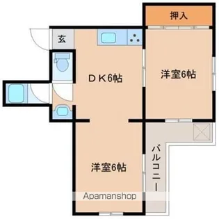 ベルクレスト恒久【C号室】の間取り
