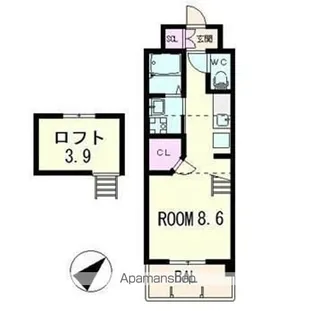 マリーベル南草津【1010号室】の間取り