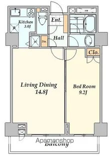 パーク・アヴェニュー神南【6階】の間取り