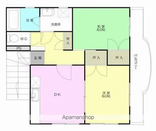 ワンカラー北斎院【1階】の間取り