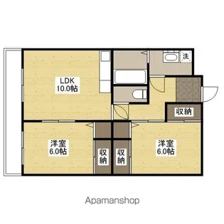 岡田マンション【2階】の間取り