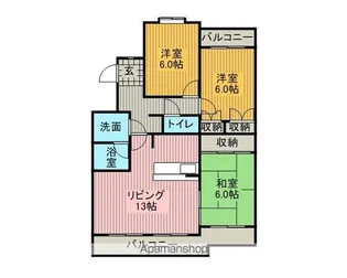 ラ・ファミーユⅠ【2階】の間取り