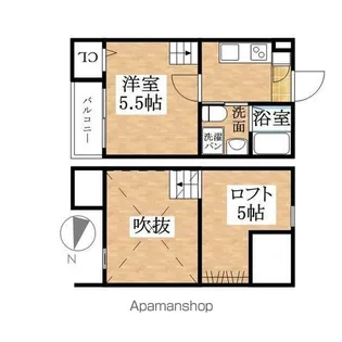 アソシエⅢ【205号室】の間取り