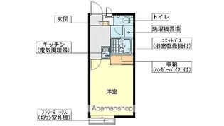 レオパレスリバーサイド下北【1階】の間取り