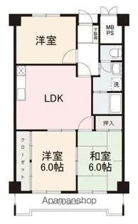 第二グリーンハイツ松縄【1階】の間取り
