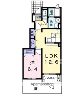 セゾン 五条Ⅰ【1階】の間取り