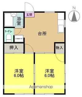第3竜沢コーポ【A102号室】の間取り