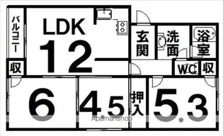 ロイヤルハイツ【2階】の間取り