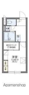 レオパレス月寒ベストフラット【305号室】の間取り