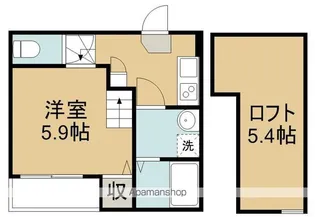 ヴィラ・ジプソフィル【2階】の間取り