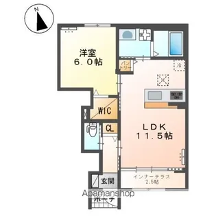 セレストガーデン新涯【1階】の間取り