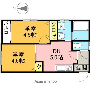 フェリーチェ祖原【2階】の間取り