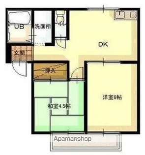 エレーナ松本AB棟【A301号室】の間取り