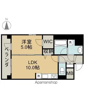 クリスタル丸の内【8階】の間取り