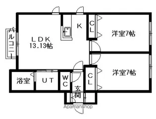 オランジュ元町【1階】の間取り