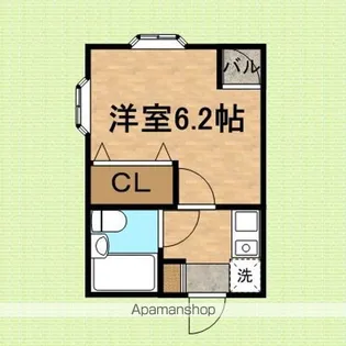 カリンハイツ【207号室】の間取り