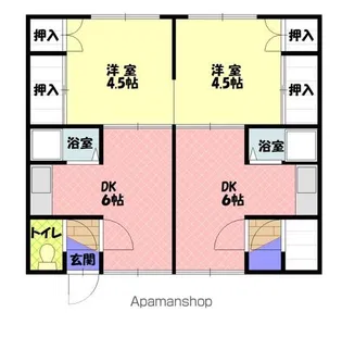 旭町113ハイツA【102号室】の間取り