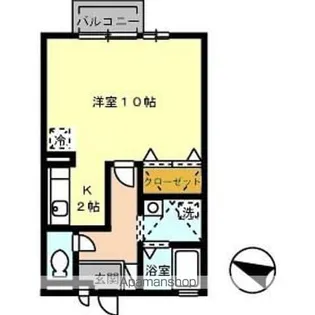 ジュネス吉岡【2階】の間取り