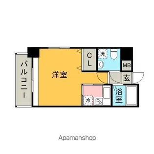 エステートモア警固【3階】の間取り