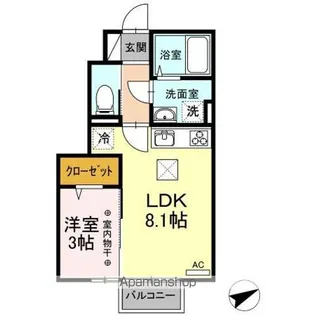 サンライズコーポ G【1階】の間取り