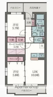 パストラル【203号室】の間取り