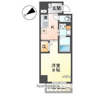 セラヴィ箱崎【8階】の間取り