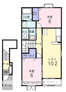 サンモールA【2階】の間取り