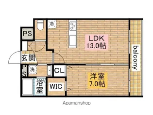 シャーメゾン賑町【201号室】の間取り