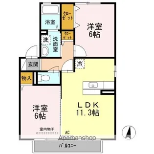 エスパース深津【2階】の間取り