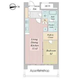 シュロスミーナ晩翠通【4階】の間取り
