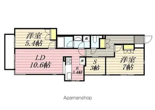 アプリコットハウス【1階】の間取り