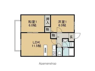 ラフィネ大林【101号室】の間取り