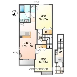 リリー・オブ・ザ・バレー【2階】の間取り