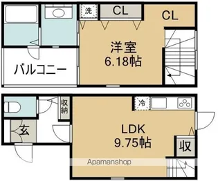 アンソレイユ住吉【Ⅱ-2号室】の間取り