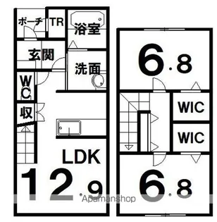 北海道河東郡士幌町字士幌西3線【テラスハウス】の間取り