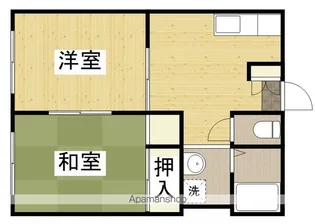 コーポレマーユA【1階】の間取り