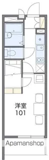 レオパレストルネード豊岡【3階】の間取り