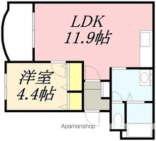 ブルーベル神山【101号室】の間取り