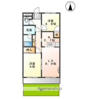 ベルエアー【102号室】の間取り