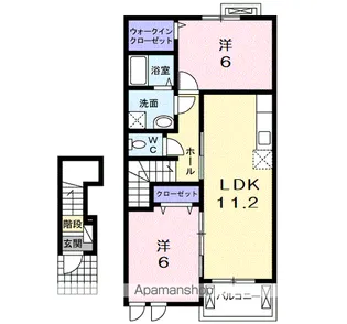 サウス ウェルズⅠ【2階】の間取り