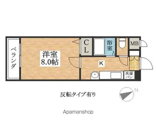シンフォニー東新町【3A号室】の間取り
