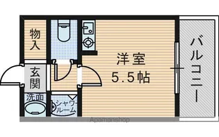 クレイドル江坂【1階】の間取り