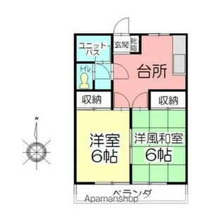 萩本コーポC【203号室】の間取り